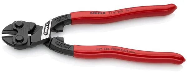 Knipex KNIPEX CoBolt® Compact bolt cutter black atramentised, coated with plastic 200 mm