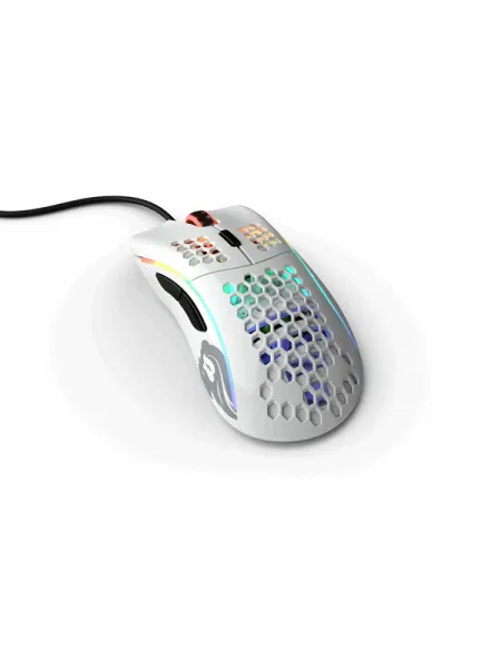 Glorious Model D - Glossy White - Gaming Mouse - Optical - 6 buttons - White with RGB LED light